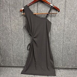 Glam Black  One-Shoulder Dress